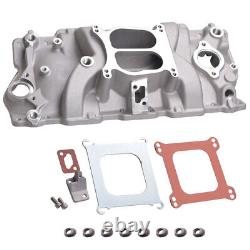 Aluminum Dual Plane Intake Manifold for Chevy 267 283 305 327 350 Small Block