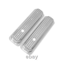 Aluminum Finned Vortec Valve Cover For SBC & 12x2 Oval Air Cleaner Assembly