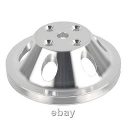 Aluminum Long Water Pump & 1 / 3 Groove Pulley For Small Block Chevy SBC 327 350