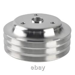 Aluminum Long Water Pump & 1 / 3 Groove Pulley For Small Block Chevy SBC 327 350