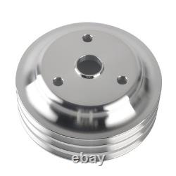 Aluminum Long Water Pump & 1 / 3 Groove Pulley For Small Block Chevy SBC 327 350