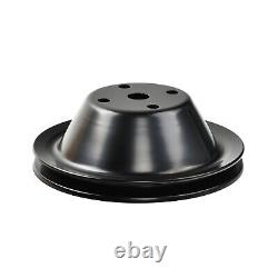 Aluminum Long Water Pump & Black 1 Groove Pulley For Small Block Chevy SBC 350