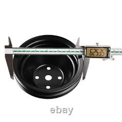 Aluminum Long Water Pump & Black 2/3 Groove Pulley For SBC Small Block Chevy 350