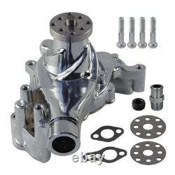 Aluminum Long Water Pump For Chevy Small Block 283 305 327 350 400 Chrome Silver
