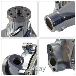 Aluminum Long Water Pump For Chevy Small Block 283 305 327 350 400 Chrome Silver