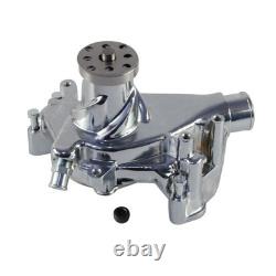 Aluminum Long Water Pump For Chevy Small Block 283 305 327 350 400 Chrome Silver