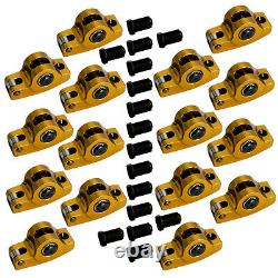 Aluminum Roller Rocker Arms Set 1.5 Ratio 3/8 For SBC Small Block Chevy 327 350