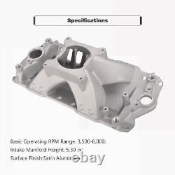Aluminum Single Plane Intake Manifold for 1957-95 Small Block Chevy SBC 350 400