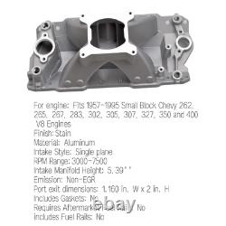 Aluminum Single Plane Intake Manifold for 1957-95 Small Block Chevy SBC 350 400