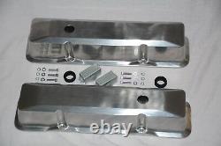 Aluminum Small Block Chevy Smooth Tall Recessed Valve Covers 283 302 305 350 400