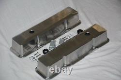 Aluminum Small Block Chevy Smooth Tall Recessed Valve Covers 283 302 305 350 400