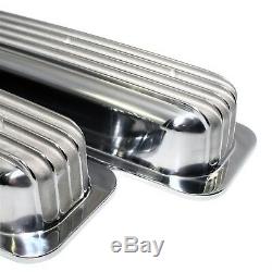 Aluminum Valve Covers Short Style Retro Vortec TBI Finned Small Block Chevy 350