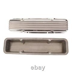 Aluminum Valve Covers, Small Block Chevy, Tall, Finned, Pair