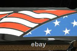 American Flag Set Black Chevy SB Tall Valve Covers Breather PVC Gaskets