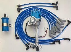 BIG BLOCK CHEVY 396 427 454 BLUE SMALL CAP HEI DISTRIBUTOR + 8.5mm WIRES + COIL