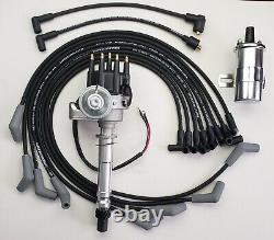 BIG BLOCK CHEVY 396 454 BLACK SMALL CAP HEI DISTRIBUTOR + 8.5mm WIRES + 45K COIL