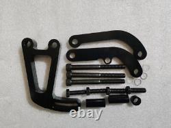 BLK Small Block Chevy Alum Pulley & Bracket & Power Steering Long Water Pump Kit