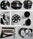 BLK Small Block Chevy Serpentine Pulley & Bracket Kit SBC 350 LWP w A/C Bracket
