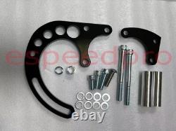 BLK Small Block Chevy Serpentine Pulley Conversion Kit ALT PS Mid Mount SBC LWP