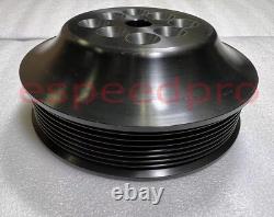 BLK Small Block Chevy Serpentine Pulley Conversion Kit ALT PS Mid Mount SBC LWP