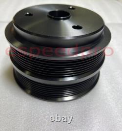 BLK Small Block Chevy Serpentine Pulley Conversion Kit ALT PS Mid Mount SBC LWP