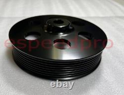 BLK Small Block Chevy Serpentine Pulley Conversion Kit ALT PS Mid Mount SBC LWP