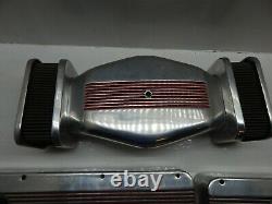 B&m Aluminum Valve Covers And Air Cleaner Set Sbc Small Block Chevy Rare Vintage