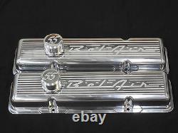 BelAir Vintage Chevy Small Block Tall Valve Cover Machined 55 56 57 breathers