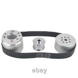 Billet Aluminum Gilmer Belt Drive Pulley Kit for Small Block Chevy 305 350 LWP