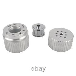 Billet Aluminum Gilmer Belt Drive Pulley Kit for Small Block Chevy 305 350 LWP