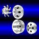 Billet Aluminum Small Block Chevy 4 pulley set long WP with alt ac and ps