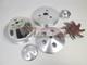 Billet Aluminum Small Block Chevy SBC 2 Groove Short water Pump Pulley Crank SWP