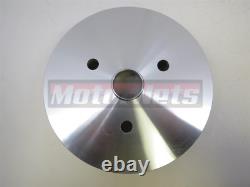 Billet Aluminum Small Block Chevy SBC 2 Groove Short water Pump Pulley Crank SWP