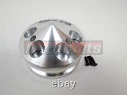 Billet Aluminum Small Block Chevy SBC 2 Groove Short water Pump Pulley Crank SWP