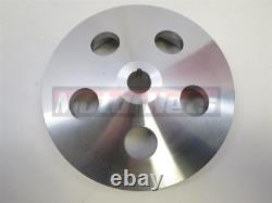Billet Aluminum Small Block Chevy SBC 2 Groove Short water Pump Pulley Crank SWP