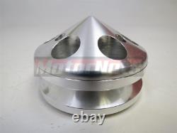 Billet Aluminum Small Block Chevy SBC 2 Groove Short water Pump Pulley Crank SWP