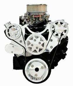 Billet Serpentine Front Drive System-Small Block Chevy-Polished- No A/C & No P/S
