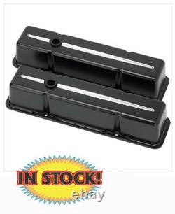 Billet Specialties 95224 Streamline Aluminum Tall Valve Covers SB Chevy- Black