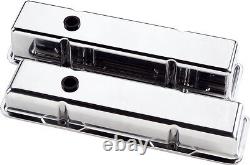 Billet Specialties Polished Aluminum Sbc Short Valve Covers, Small Block Chevy