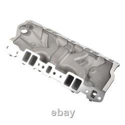 Black Dual Plane Aluminum Intake Manifold For SBC Small Block Chevy 305 350 383