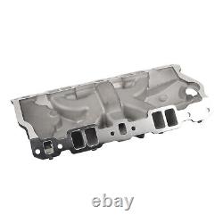 Black Dual Plane Aluminum Intake Manifold For SBC Small Block Chevy 305 350 383