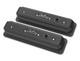 Black Finned Holley Script Valve Covers For Small Block Chevy 350 Vortec TBI