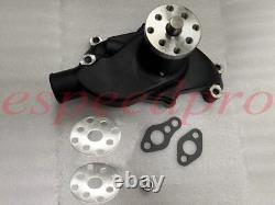 Black SBC Serpentine Pulley Conversion Kit Small Block Chevy 350 P/S A/C ALT SWP