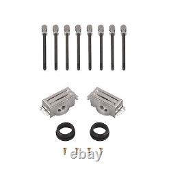 Black Short Finned Valve Cover For Small Block Chevy Vortec 5.0 5.7 350 87-97