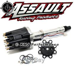 Black Small Big Block Chevy V8 Pro Billet Distributor SBC BBC 350 454 Mech Adv