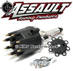 Black Small Big Block Chevy V8 Pro Billet Distributor SBC BBC 350 454 Mech Adv