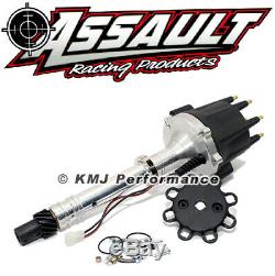 Black Small Big Block Chevy V8 Pro Billet Distributor SBC BBC 350 454 Mech Adv