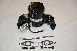 Black Small Block Chevy 305 327 350 400 Electric High Volume Water Pump SBC