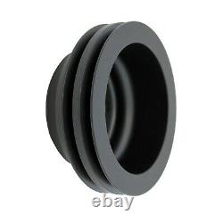 Black Small Block Chevy SBC 350 400 Aluminum Pulley Kit V-Belt Long Water Pump