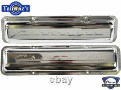 CHEVROLET Script Small Block Valve Covers CHROME Pair